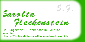 sarolta fleckenstein business card